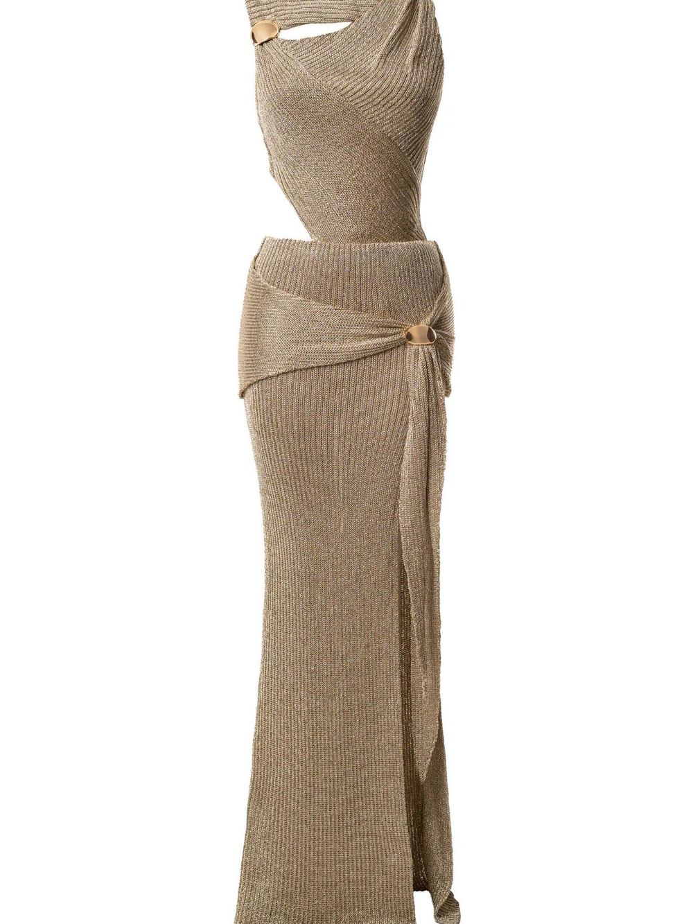 JLUXLABEL Metallic Gold Knit Midi Dress - Picture 6 of 8